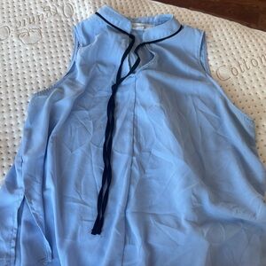 Buisness Sleeveless Light Blue Women's Top